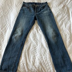 Mens Outerknown Local Straight Fit: Selvedge Jeans 30x32 Worn Indigo
